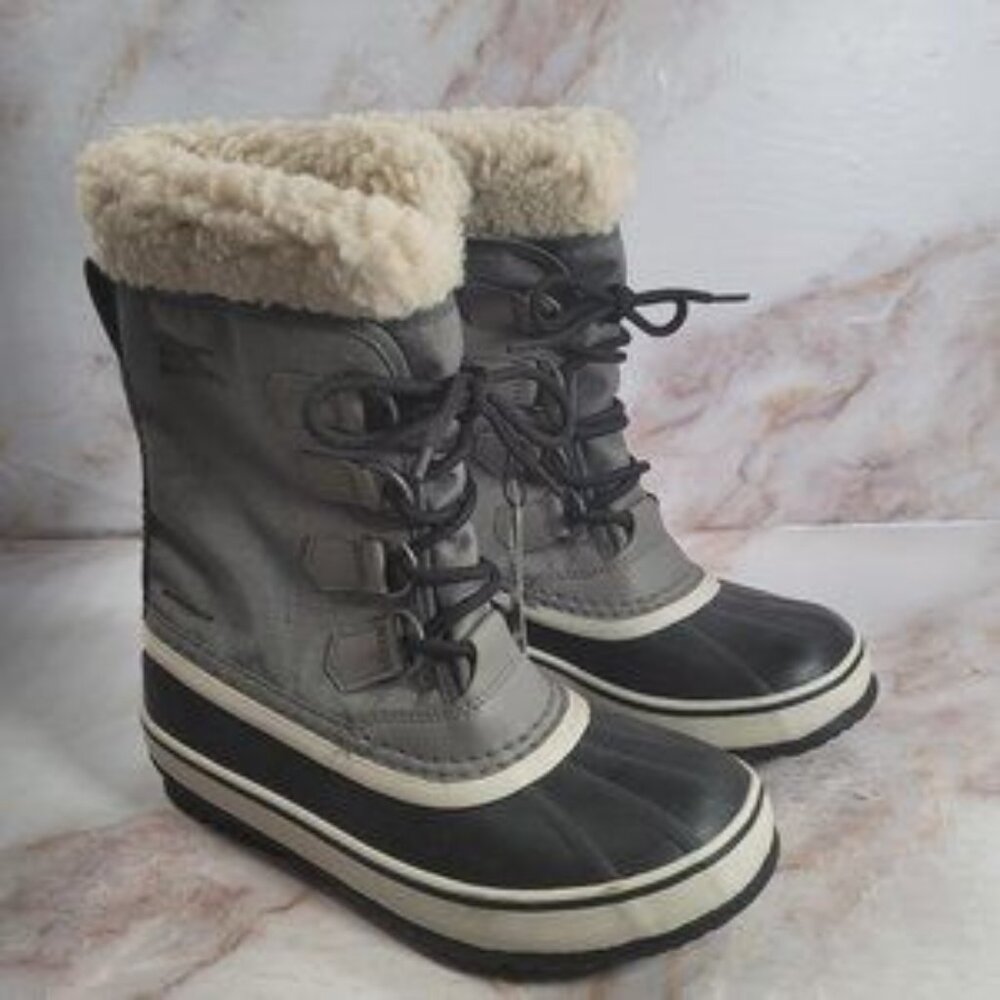 Sorel Womens Winter Carnival Waterproof Gray boots
